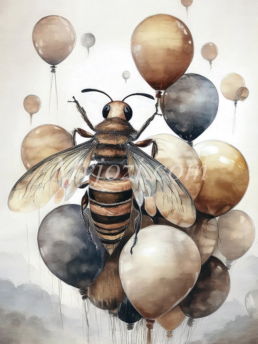 Barnposter Nectar Felicia - En geting bland ballonger - Bild 3