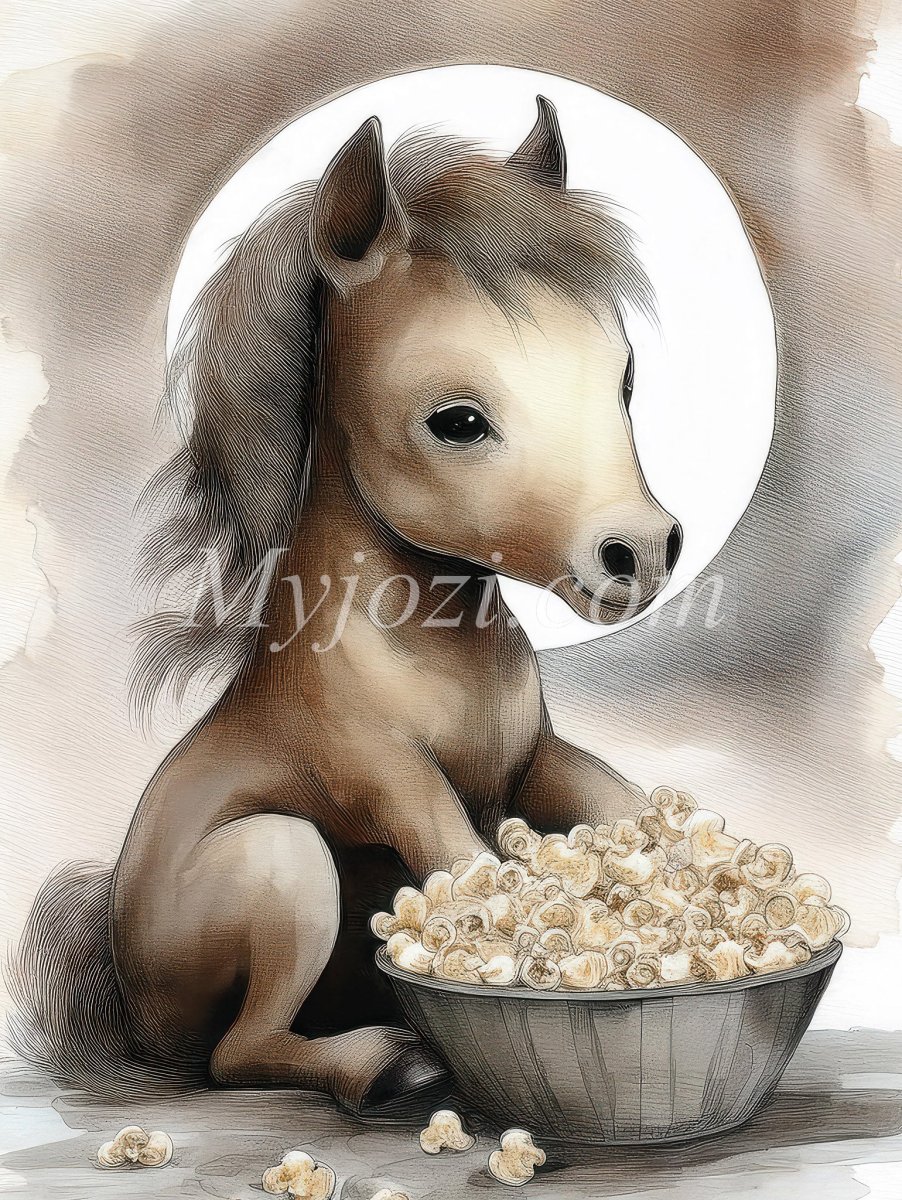 Leopold Barnposter - Fölet Med Popcorn - Bild 3