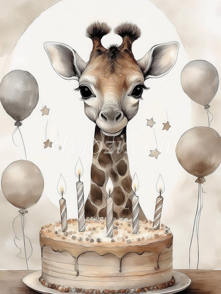 Evelia Djurposter - Giraffens födelsedag - Bild 3