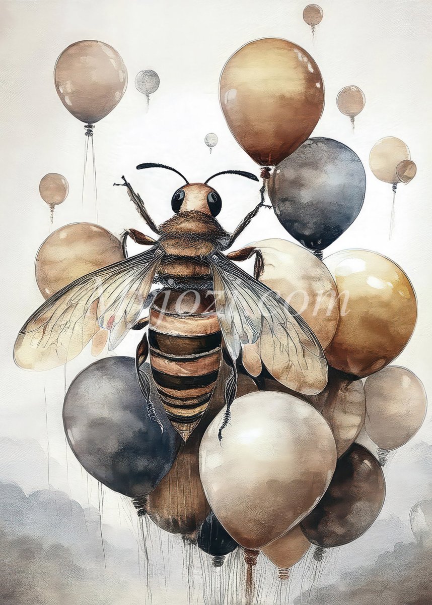 Barnposter Nectar Felicia - En geting bland ballonger - Bild 2