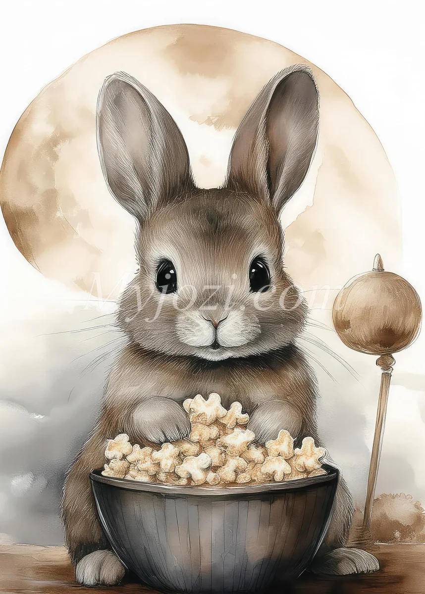 Barnposter - Mr Kanin & Popcornskålen - Bild 2