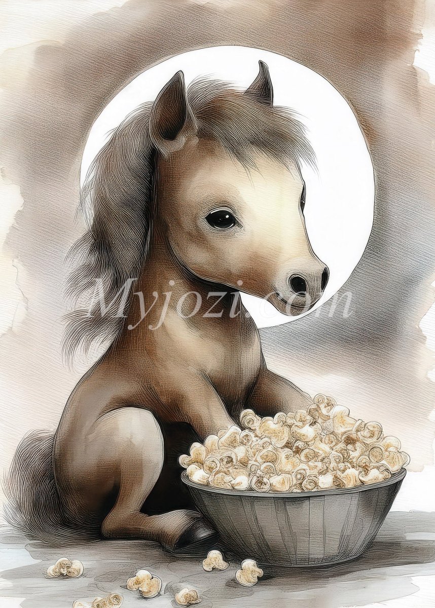 Leopold Barnposter - Fölet Med Popcorn - Bild 2