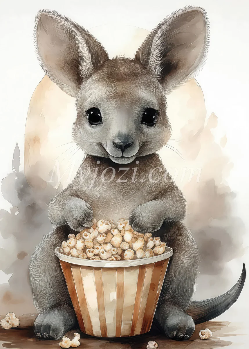 Poster För barn - Den popcorn-tokiga Kängurun - Bild 2