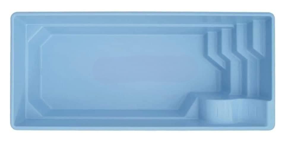 Glasfiberpool Långedrag 7,50 x 3,10 x 1,5m - Bild 2