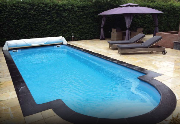 Glasfiberpool Limhamn 9m x 3,7m x 1,55m - Bild 2