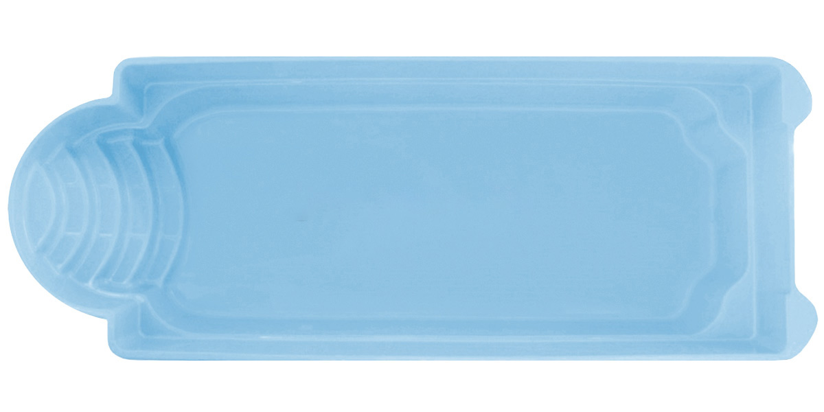 Glasfiberpool Limhamn 9m x 3,7m x 1,55m - Bild 3