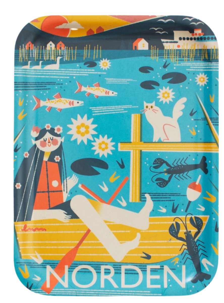 Sensommarkväll, Bricka 20 x 27 cm