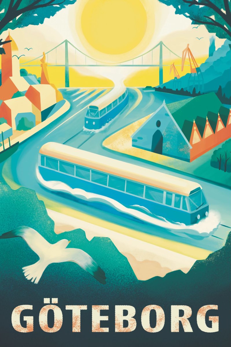 Göteborg by Lotta-Li Alftberg, Kylskåpsmagnet - Bild 2