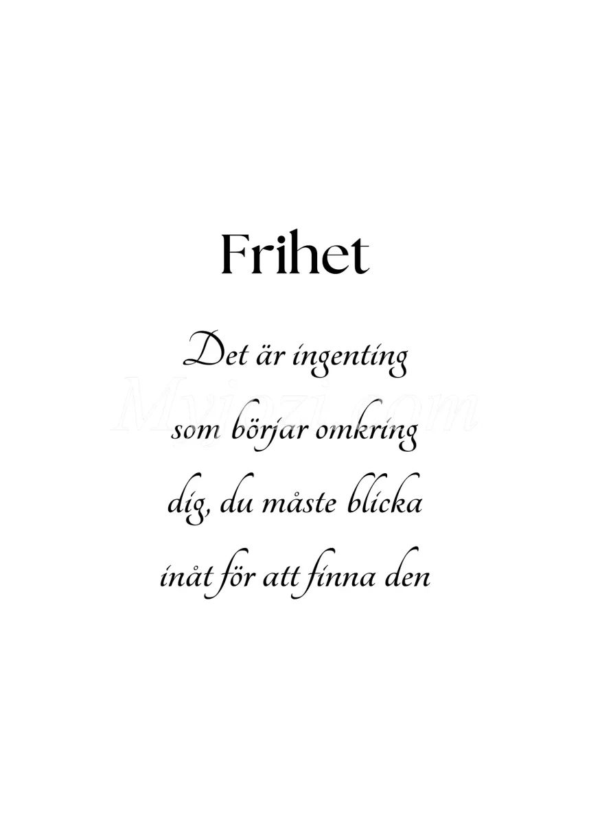 Frihet - Textposter - Bild 2