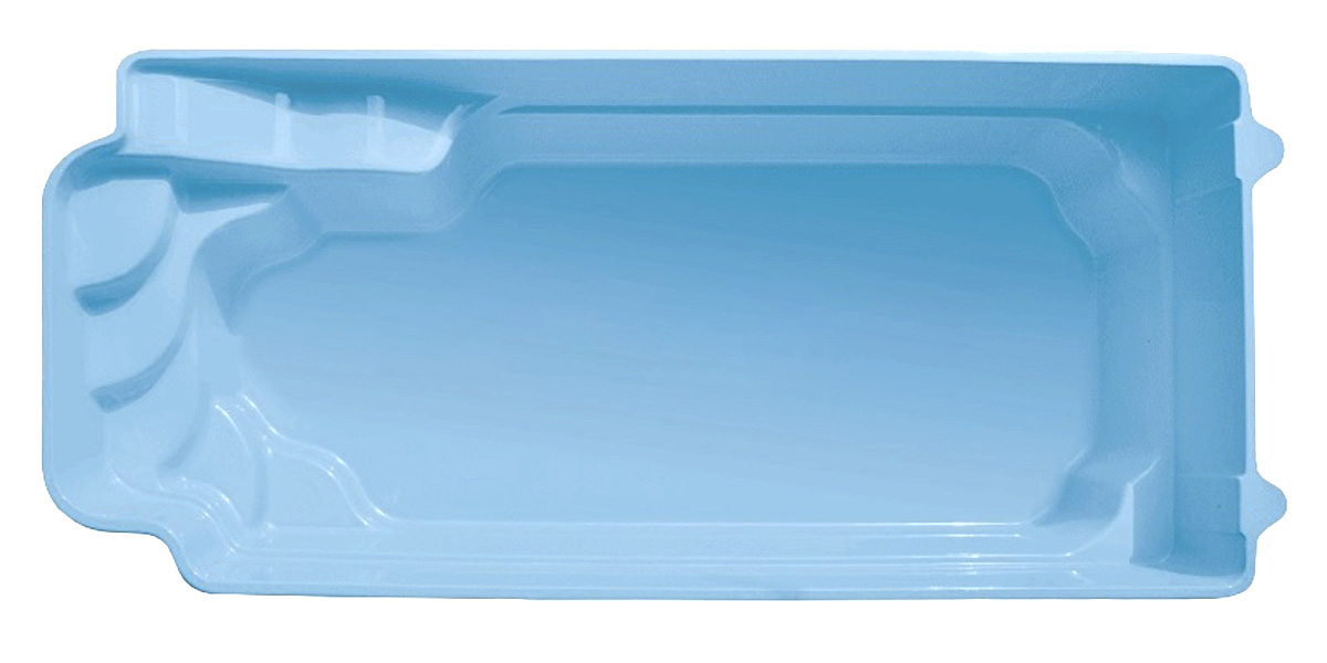Glasfiberpool Kalmar 8m x 3,7m x 1,55m - Bild 3