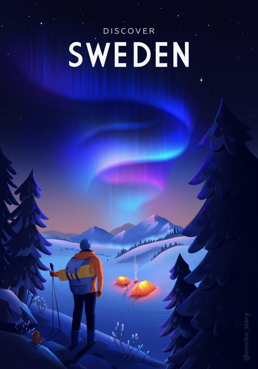 Discover Sweden by Anna Kuptsova, Poster 50 x 70 cm - Bild 2