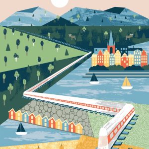 All aboard by Ruut Joensuu, Poster 50 x 70 cm