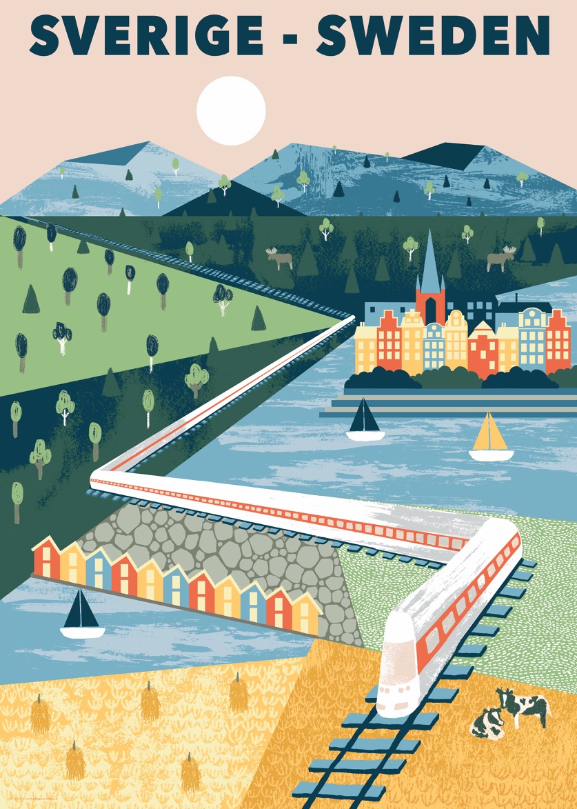 All aboard by Ruut Joensuu, Poster 50 x 70 cm