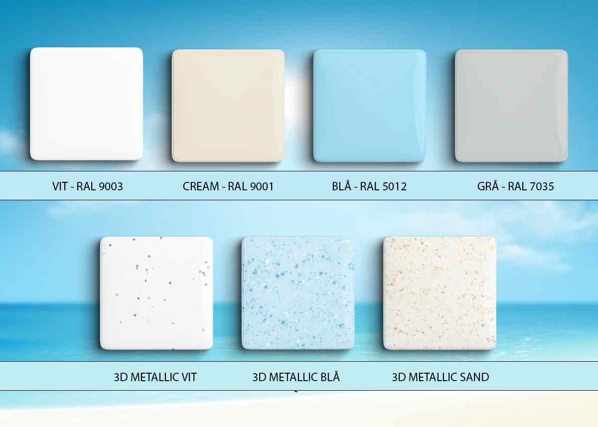 Glasfiberpool Lidingö 8,80 x 3,50 x 1,5m - Bild 3