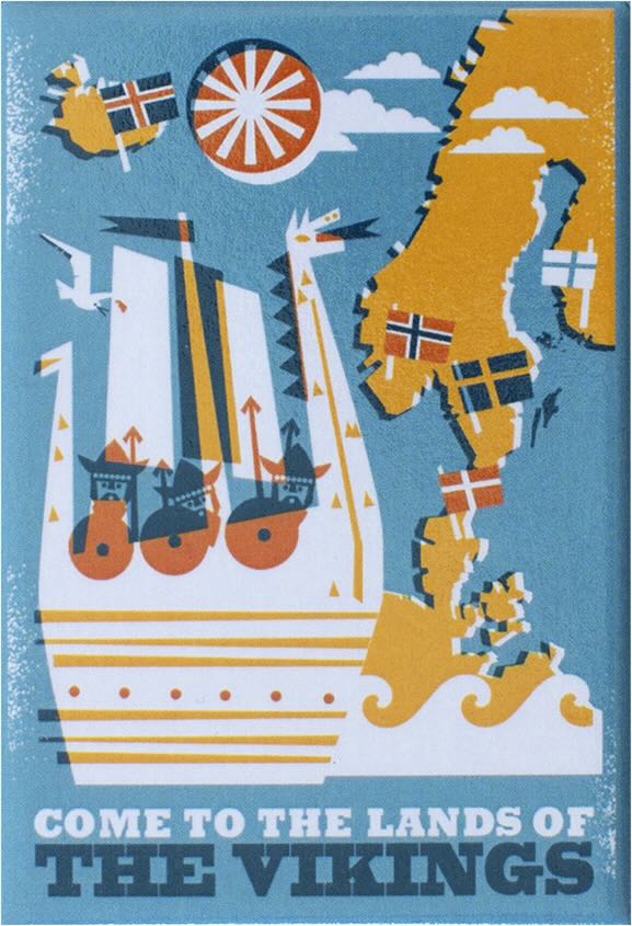Lands of the Vikings by Christina Hägerfors, Kylskåpsmagnet