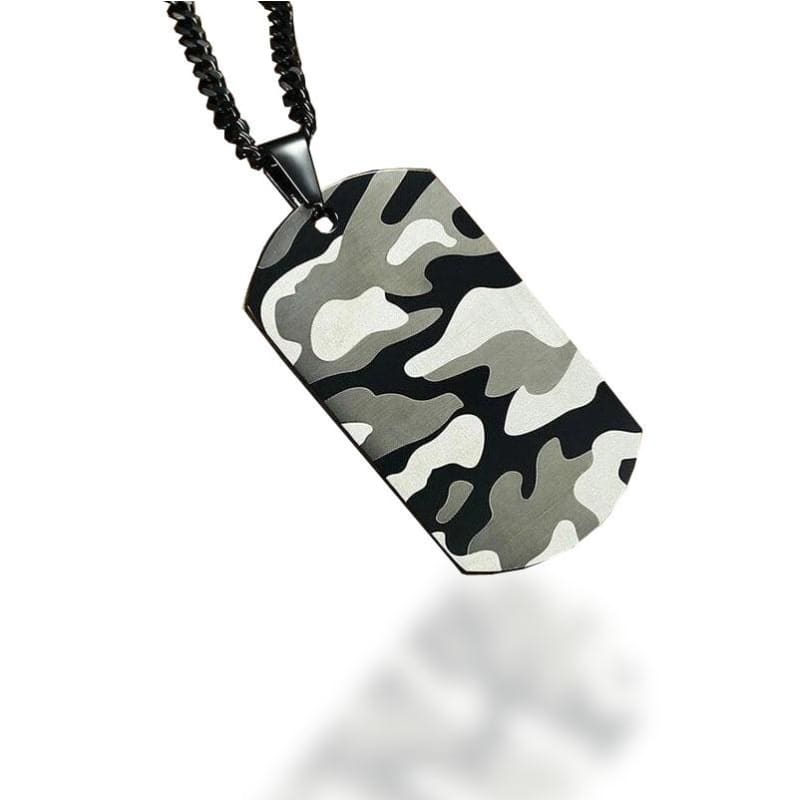 MILITÄRPLATTA MED KAMOUFLAGEMOTIV (ROSTFRITT STÅL) - Bild 3